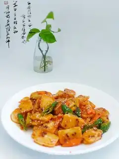Make Hot fried rice cake step 10