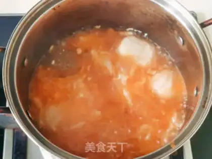 Make Hot cabbage tofu soup step 2