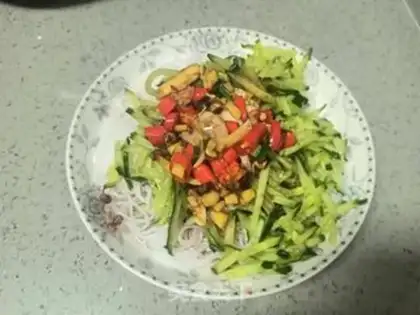 Make A cucumber fan step 9