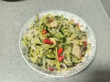 Make A cucumber fan step 10