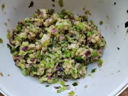 Make Fresh meat, soy and eggplant steam step 4