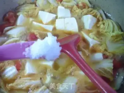 Make Tomato dolls and tofu soup step 11