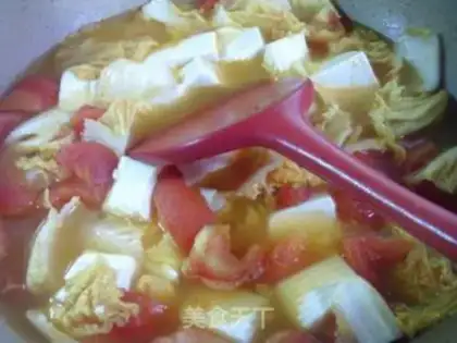 Make Tomato dolls and tofu soup step 13