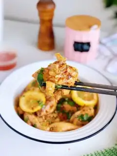 Make Sour lemon hand tore chicken step 7