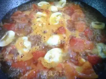 Make Mushroom eggflower tomato soup step 9