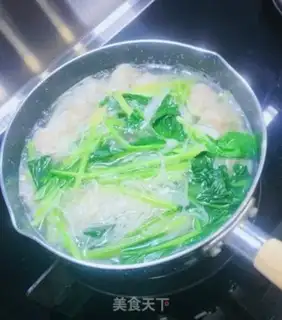 Make Spinach soup noodles step 8