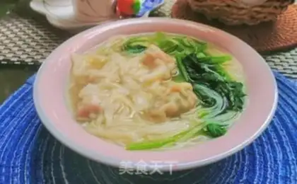Make Spinach soup noodles step 9