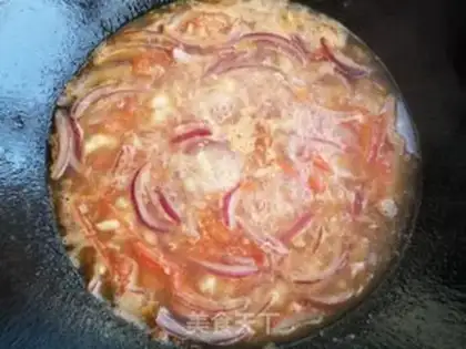 Make Tomato egg oak soup step 3