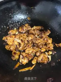 Make Scrambled chicken step 8