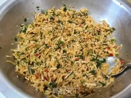 Make Scrambled onion and radish step 0