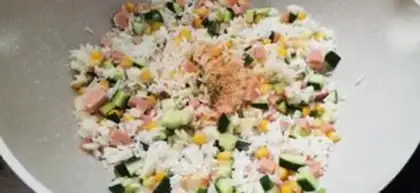Make Egg fried rice step 6