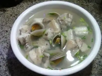 Make Shrimp clam soup step 8