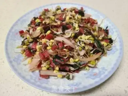 Make Onion green bean sprouts, red casserole step 6