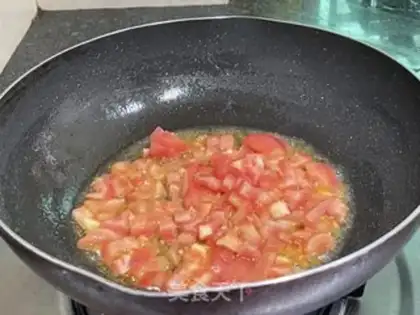 Make Tomato fan shrimp step 3