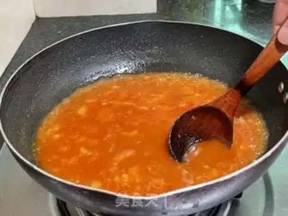 Make Tomato fan shrimp step 6