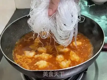Make Tomato fan shrimp step 9