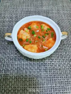 Make Tomato fan shrimp step 12