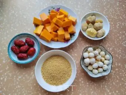 Make Pumpkin rice porridge step 0