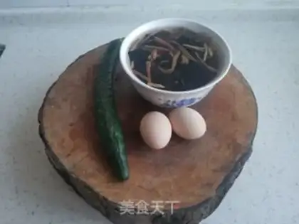 Make cucumber eggs fried wood step 0