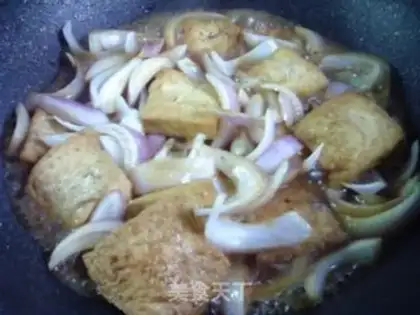 Make Onions burning wood tofu step 10