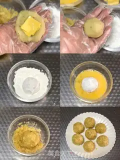Make Cheese mashed potato ball step 2