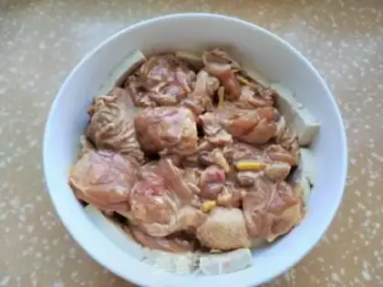 Make Tofu steamed chicken legs step 5