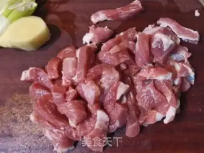 Make Twin pepper fried meat step 2