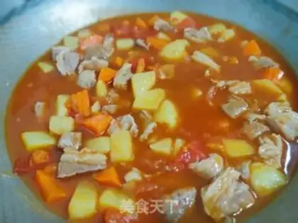 Make Tomato beef stew potatoes step 7