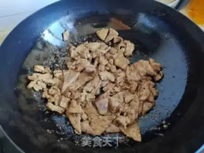Make White green pepper, pork liver step 5