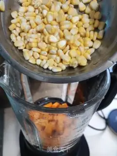 Make Pumpkin corn rice step 4