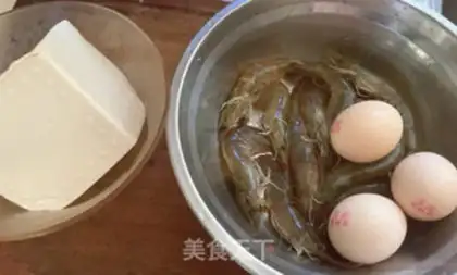 Make Tofu shrimp is steamed step 0