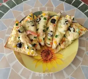 Make Breakfast bread pizza step 8