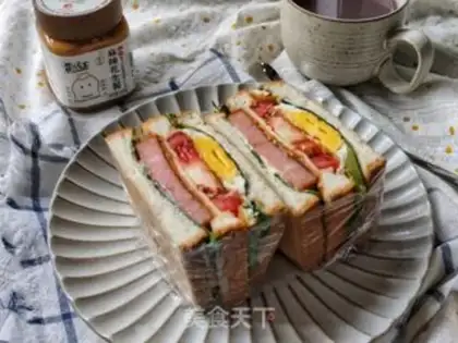 Make Cream eggs and ham sandwich step 8