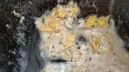 Make Egg fried rice step 1