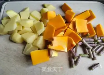 Make Potato pumpkin rice step 1