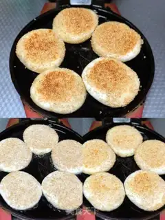 Make Five sesame pancakes step 8