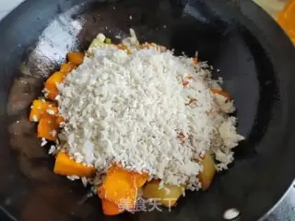 Make Potato pumpkin rice step 7
