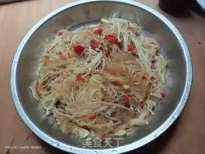 Make A golden mushroom garlic fan step 3