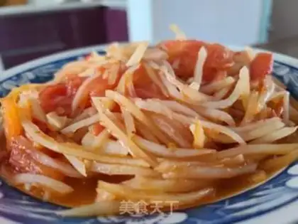 Make Tomato fried potatoes step 5