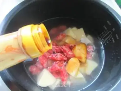 Make Onion potato sausage step 4