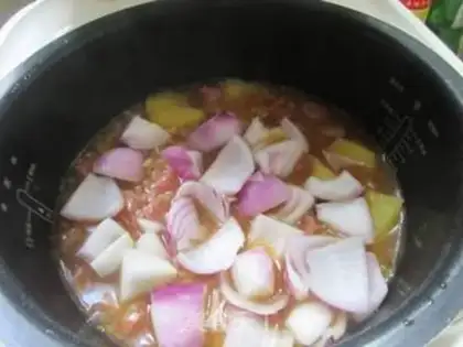 Make Onion potato sausage step 8