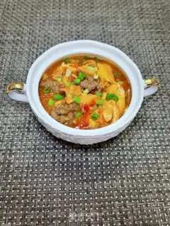 Make Tomato-egg beef pan step 17