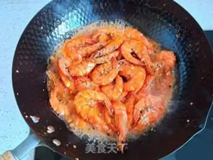 Make Fresh garlic shrimp step 6