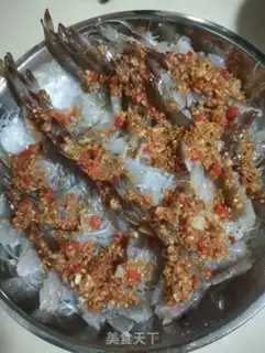 Make Garlic fan steamed shrimp step 5