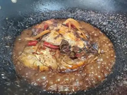 Make Red-burned fish head step 5