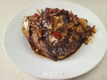 Make Red-burned fish head step 7