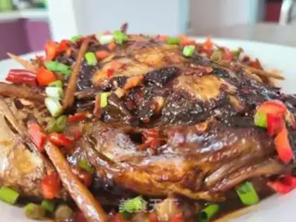 Make Red-burned fish head step 10