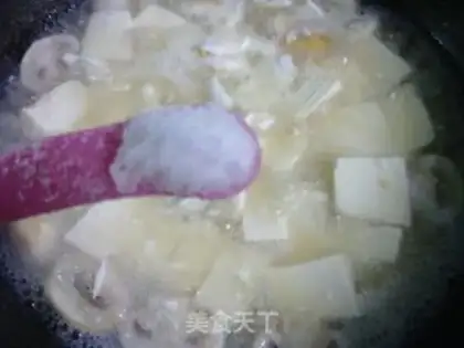 Make Fungus and duck eggs and tofu step 7