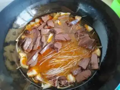 Make Duck blood fan soup step 7