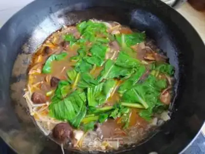 Make Duck blood fan soup step 8